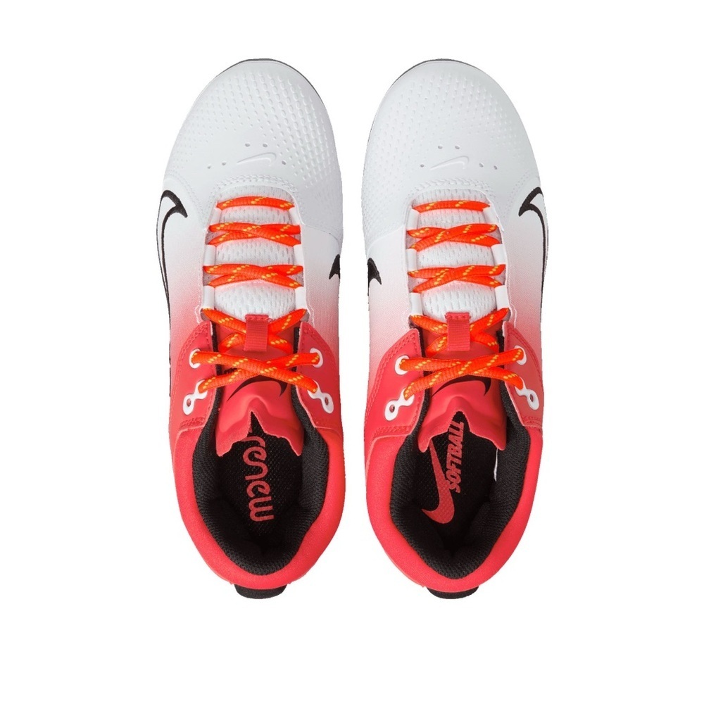 Nike Women's Red and White Cleats - Picture 3 of 10